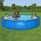 Piscine hors sol Bestway Steel Pro MAX 3,66 m x 76 cm avec cadre en métal, bleue, PISCINE SEULE