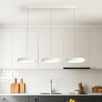 Suspension moderne à 3 lumières LED en verre opale pour salle à manger