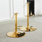 Tabourets de bar réglables en cuir glamour avec dossier haut