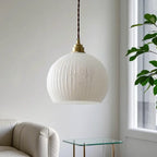 Suspension LED minimaliste en verre blanc, lanterne pour salon