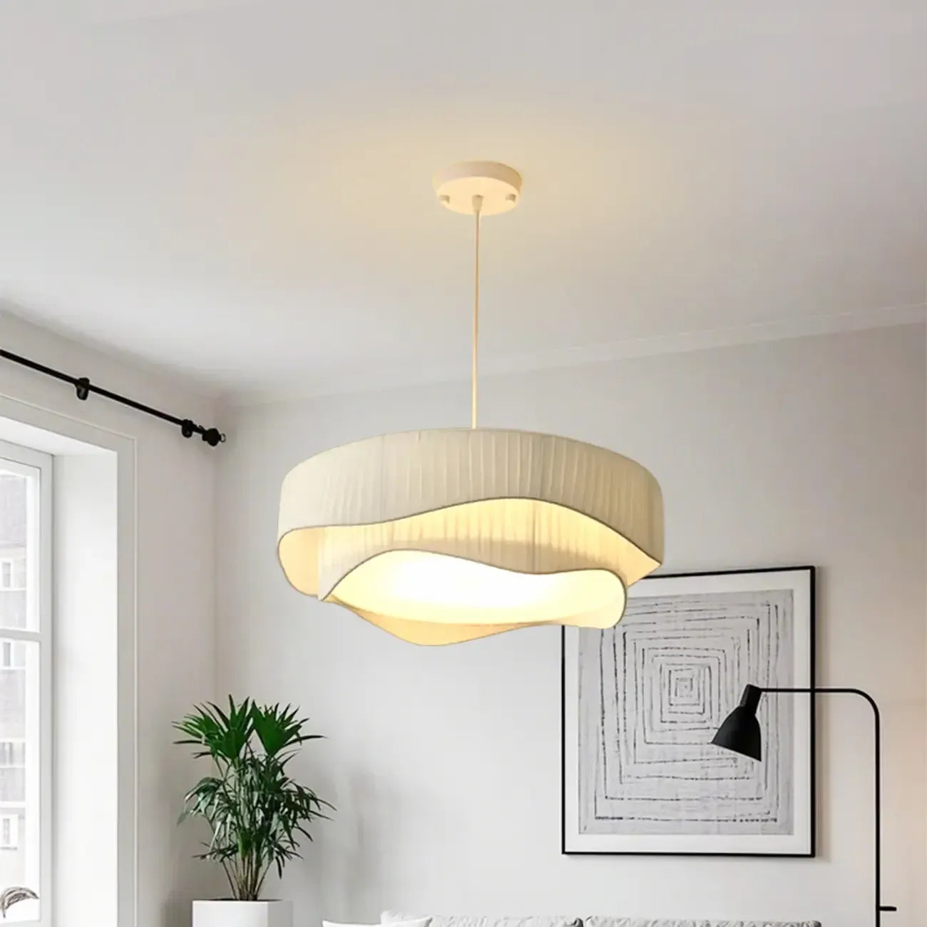 Lustre moderne et élégant à 4 lumières LED au design irrégulier