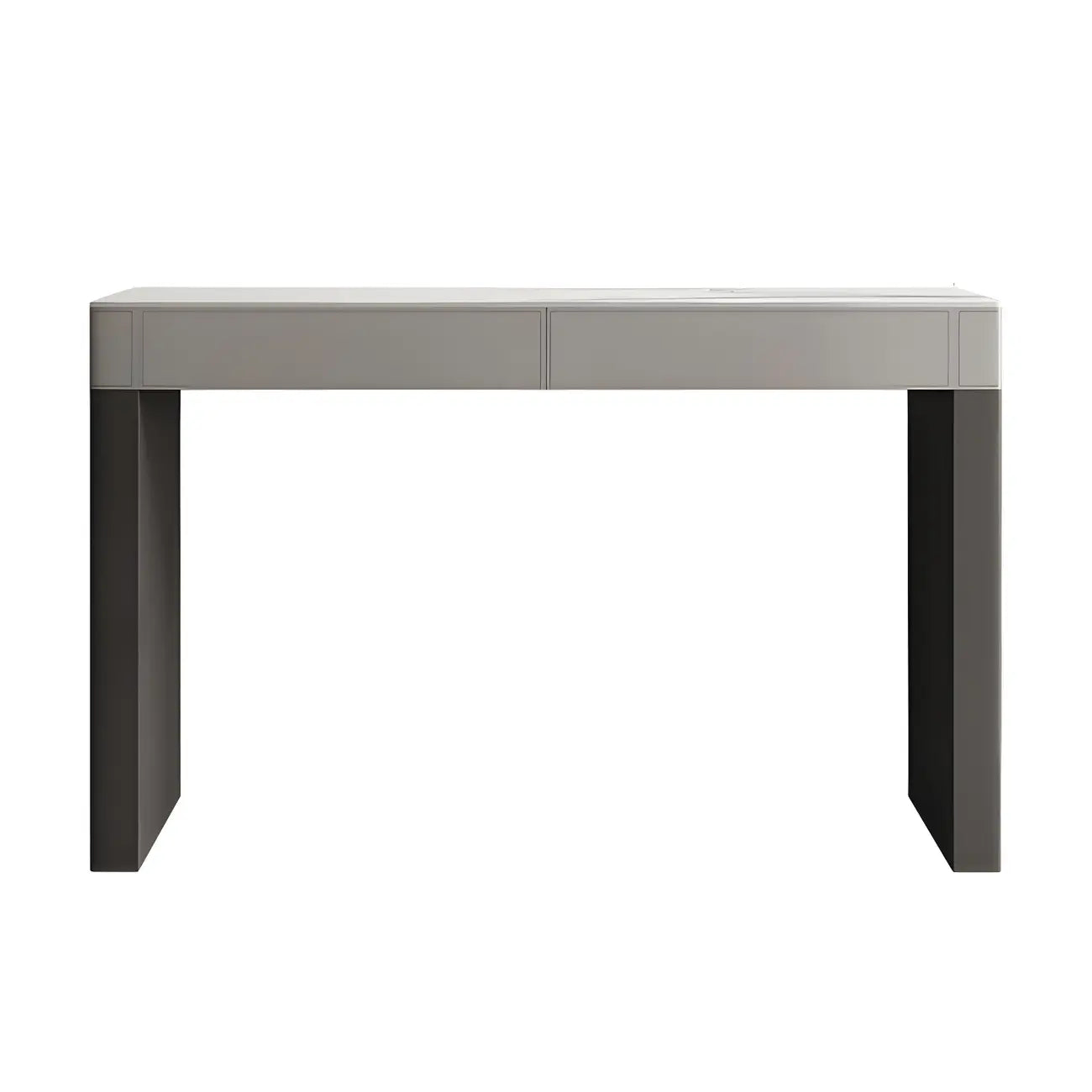 Tables de bar modernes en bois avec plateau en pierre beige et orange et tiroir