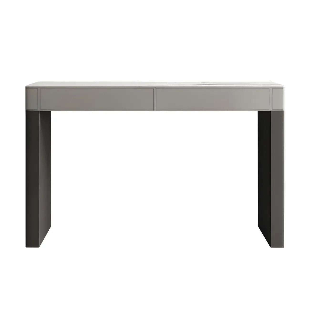 Tables de bar modernes en bois avec plateau en pierre beige et orange et tiroir
