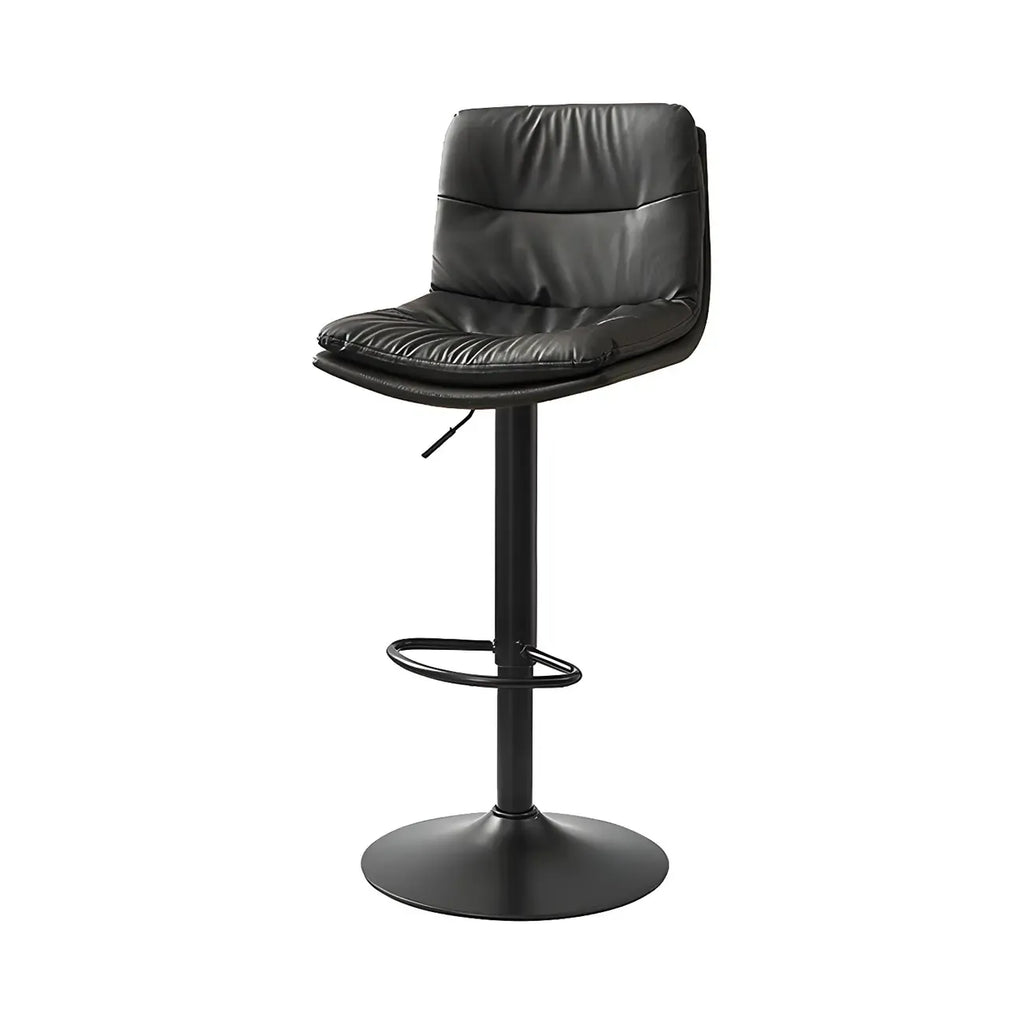 Tabouret de bar pivotant et réglable en cuir moderne