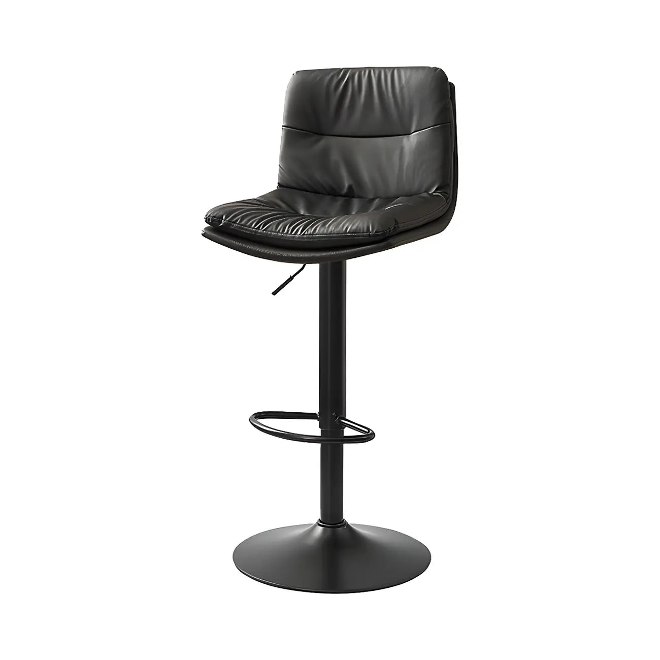 Tabouret de bar pivotant et réglable en cuir moderne