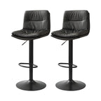 Tabouret de bar pivotant et réglable en cuir moderne