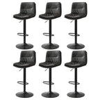 Tabouret de bar pivotant et réglable en cuir moderne