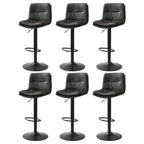 Tabouret de bar pivotant et réglable en cuir moderne
