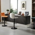 Tabouret de bar pivotant et réglable en cuir moderne