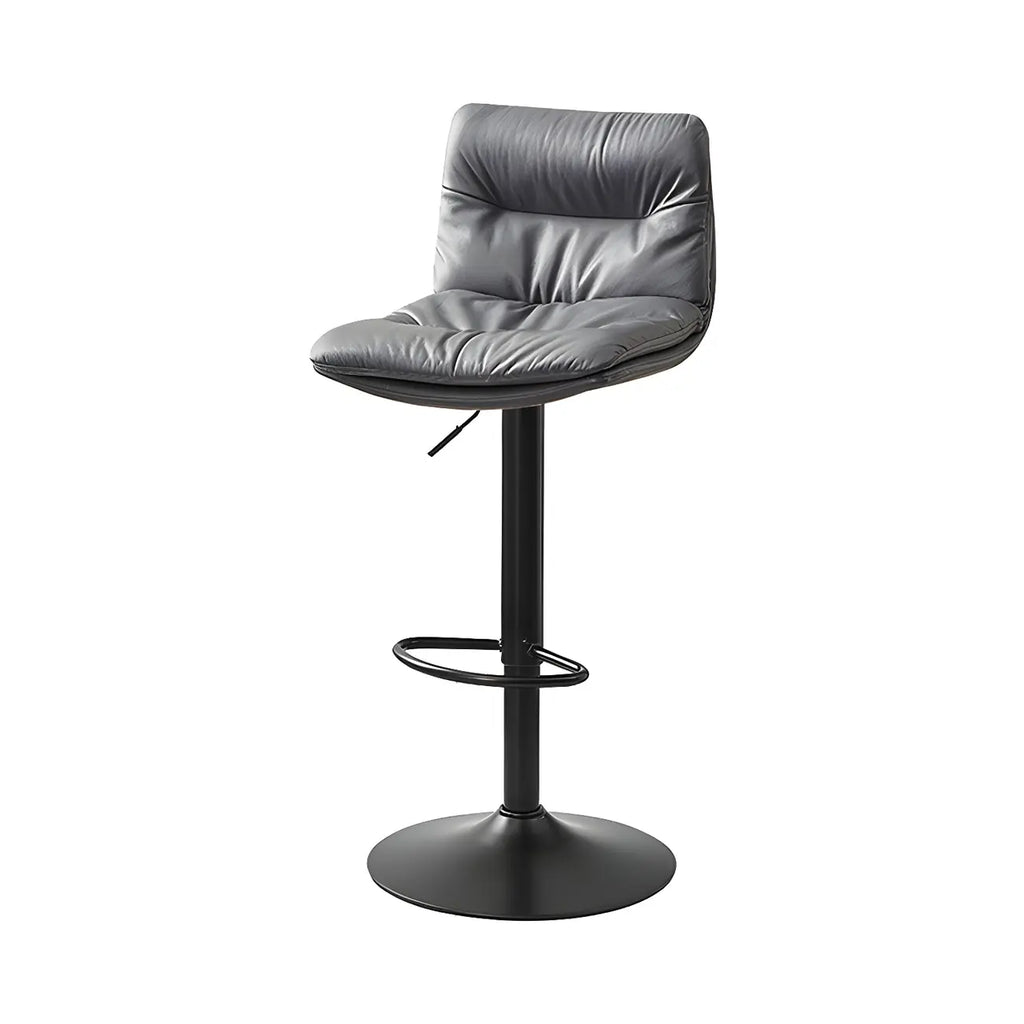 Tabouret de bar pivotant et réglable en cuir moderne