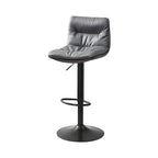 Tabouret de bar pivotant et réglable en cuir moderne