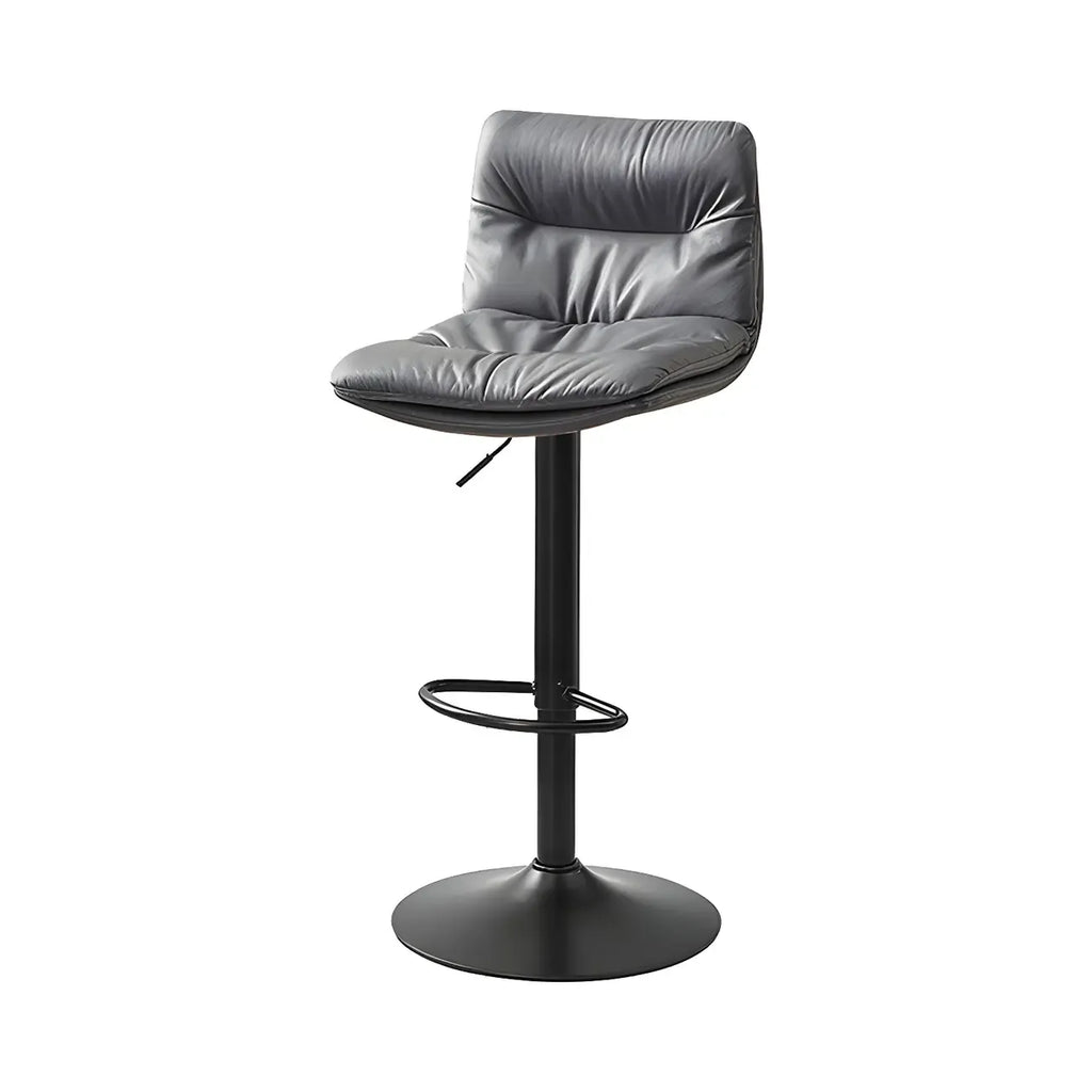 Tabouret de bar pivotant et réglable en cuir moderne