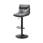 Tabouret de bar pivotant et réglable en cuir moderne