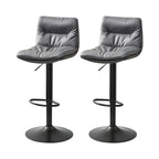 Tabouret de bar pivotant et réglable en cuir moderne