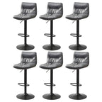 Tabouret de bar pivotant et réglable en cuir moderne