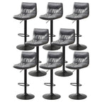 Tabouret de bar pivotant et réglable en cuir moderne