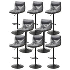 Tabouret de bar pivotant et réglable en cuir moderne