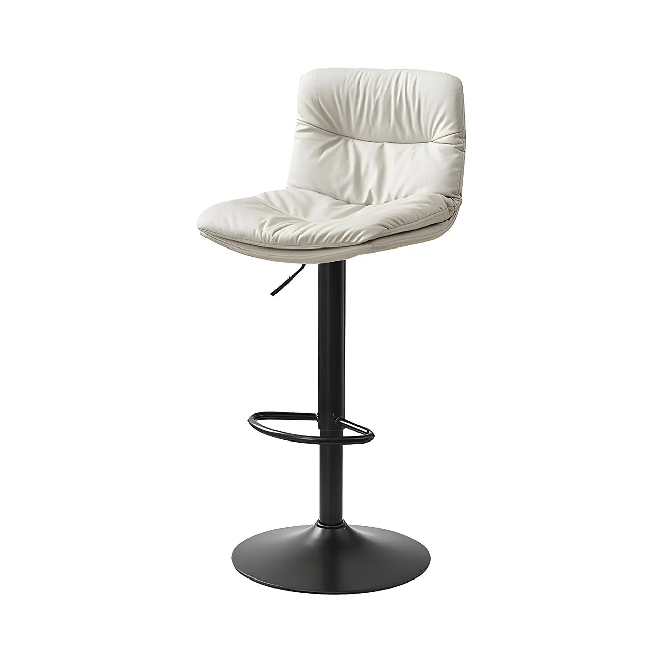 Tabouret de bar pivotant et réglable en cuir moderne