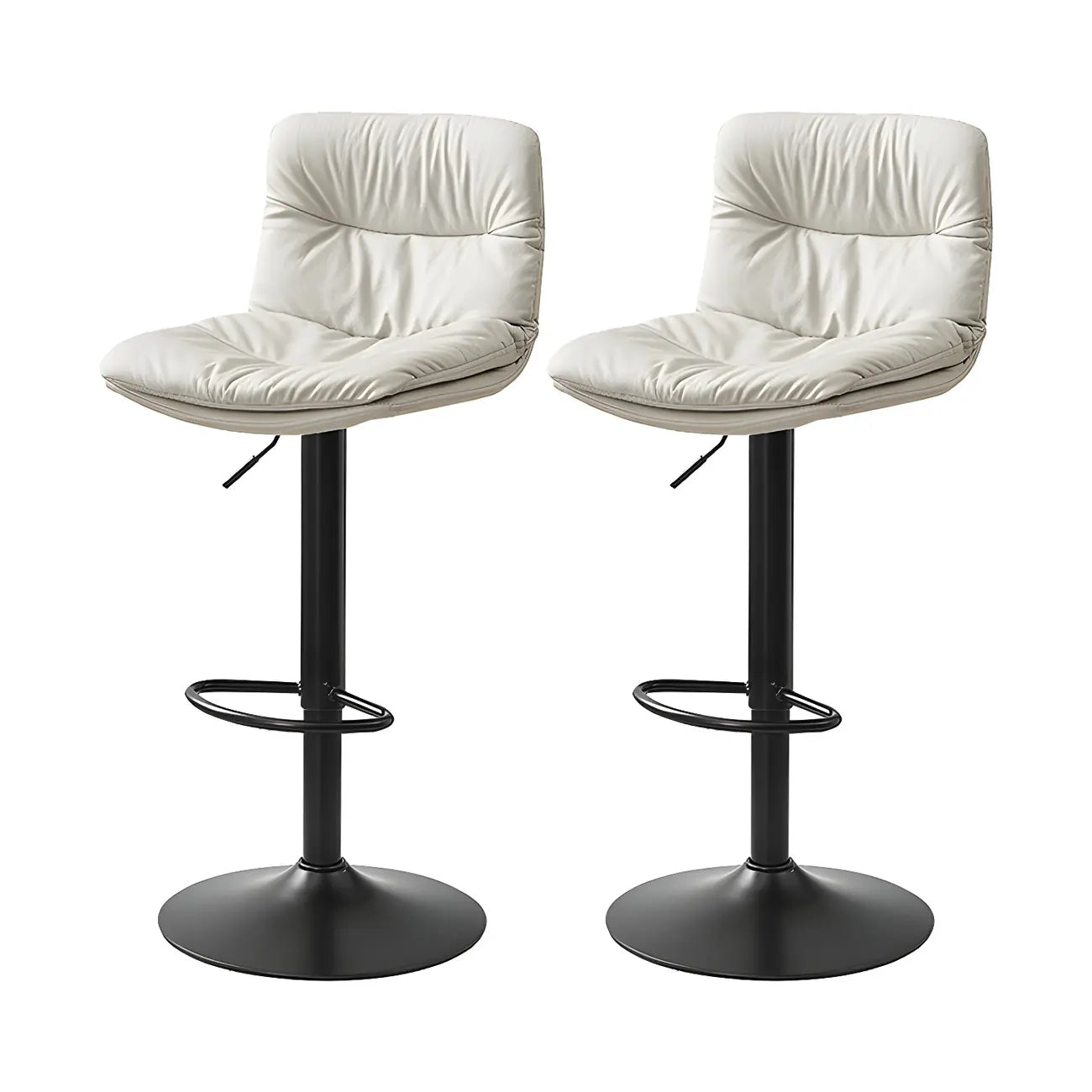 Tabouret de bar pivotant et réglable en cuir moderne