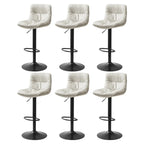 Tabouret de bar pivotant et réglable en cuir moderne