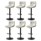 Tabouret de bar pivotant et réglable en cuir moderne