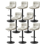 Tabouret de bar pivotant et réglable en cuir moderne