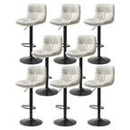 Tabouret de bar pivotant et réglable en cuir moderne