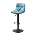 Tabouret de bar pivotant et réglable en cuir moderne