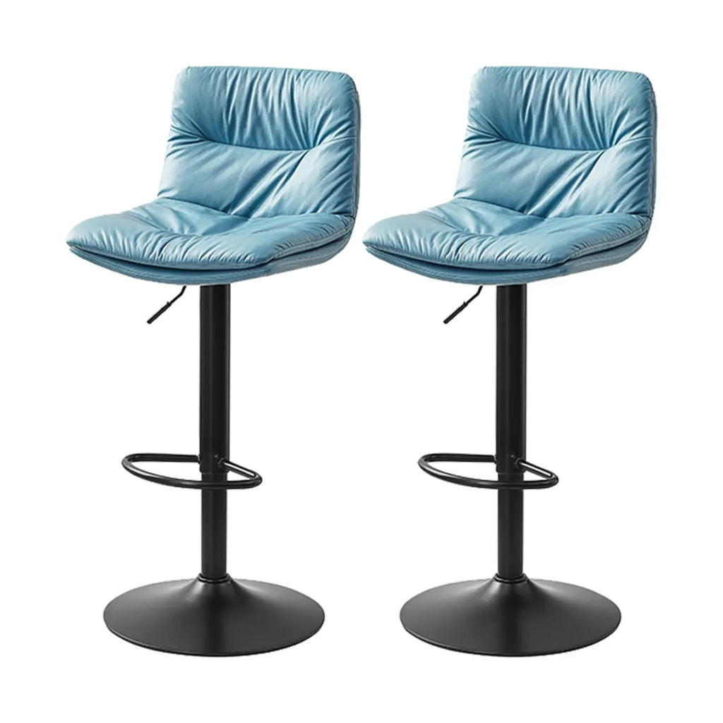 Tabouret de bar pivotant et réglable en cuir moderne