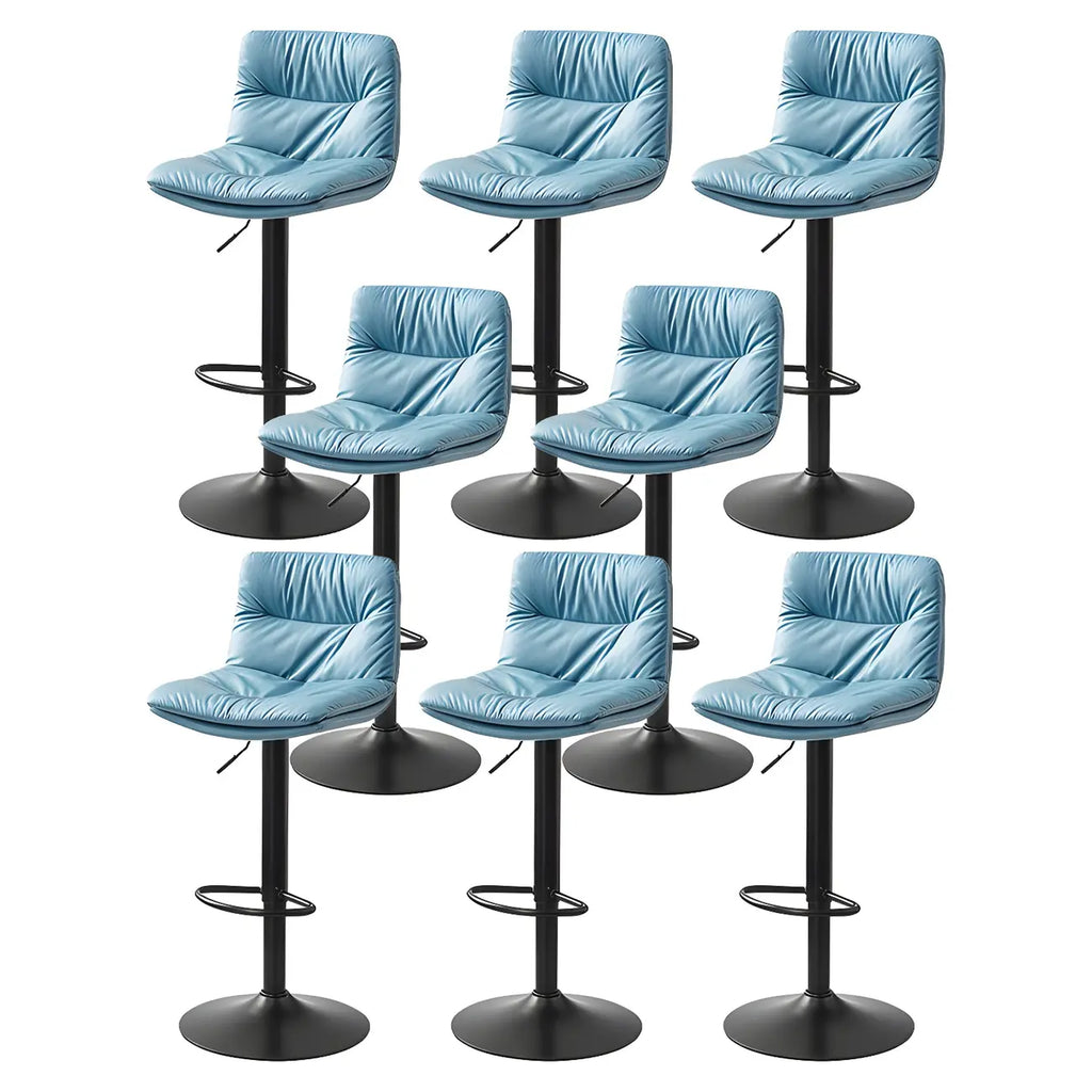 Tabouret de bar pivotant et réglable en cuir moderne