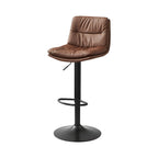Tabouret de bar pivotant et réglable en cuir moderne