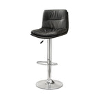 Tabouret de bar pivotant et réglable en cuir moderne
