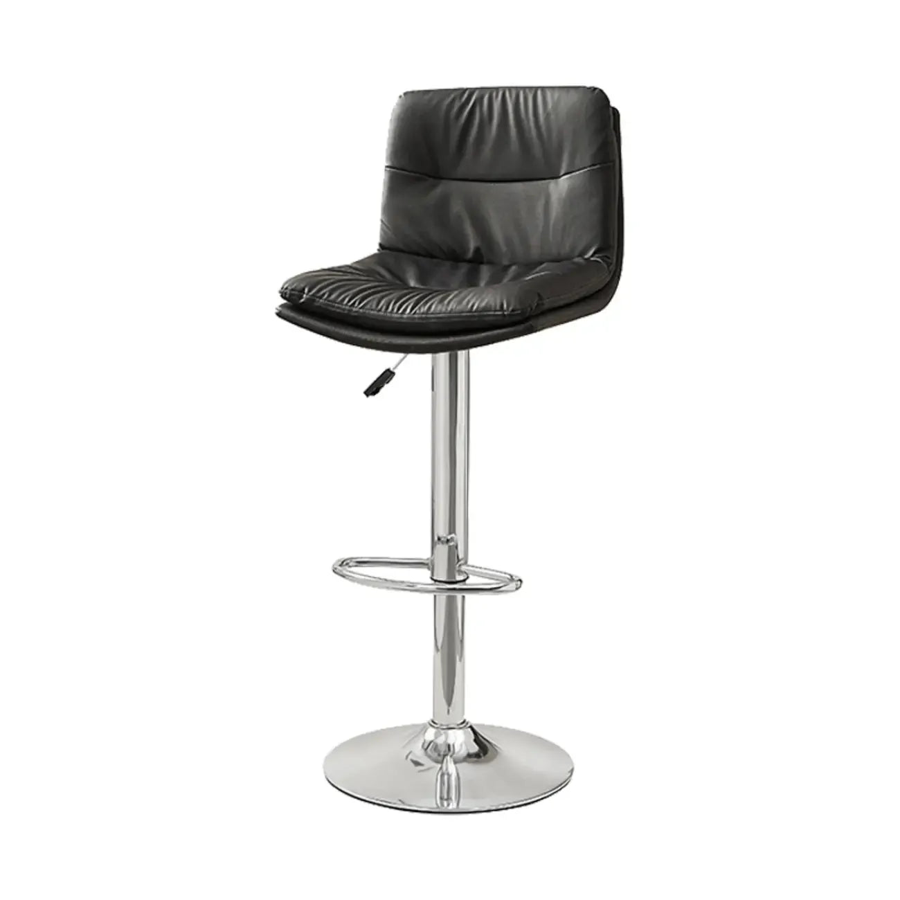 Tabouret de bar pivotant et réglable en cuir moderne
