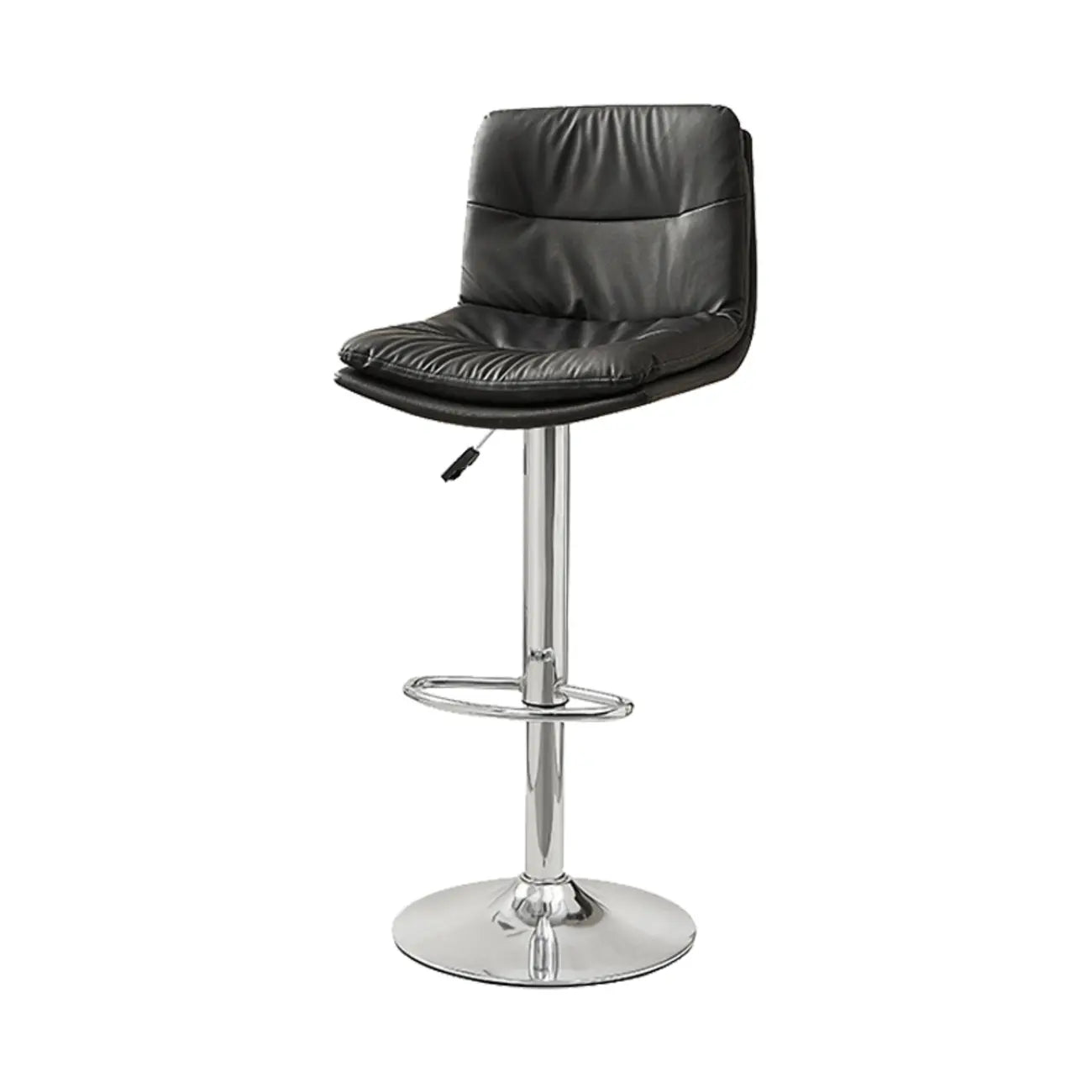 Tabouret de bar pivotant et réglable en cuir moderne