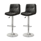 Tabouret de bar pivotant et réglable en cuir moderne