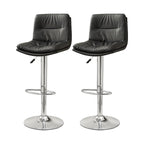 Tabouret de bar pivotant et réglable en cuir moderne
