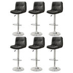 Tabouret de bar pivotant et réglable en cuir moderne