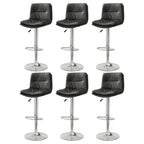 Tabouret de bar pivotant et réglable en cuir moderne