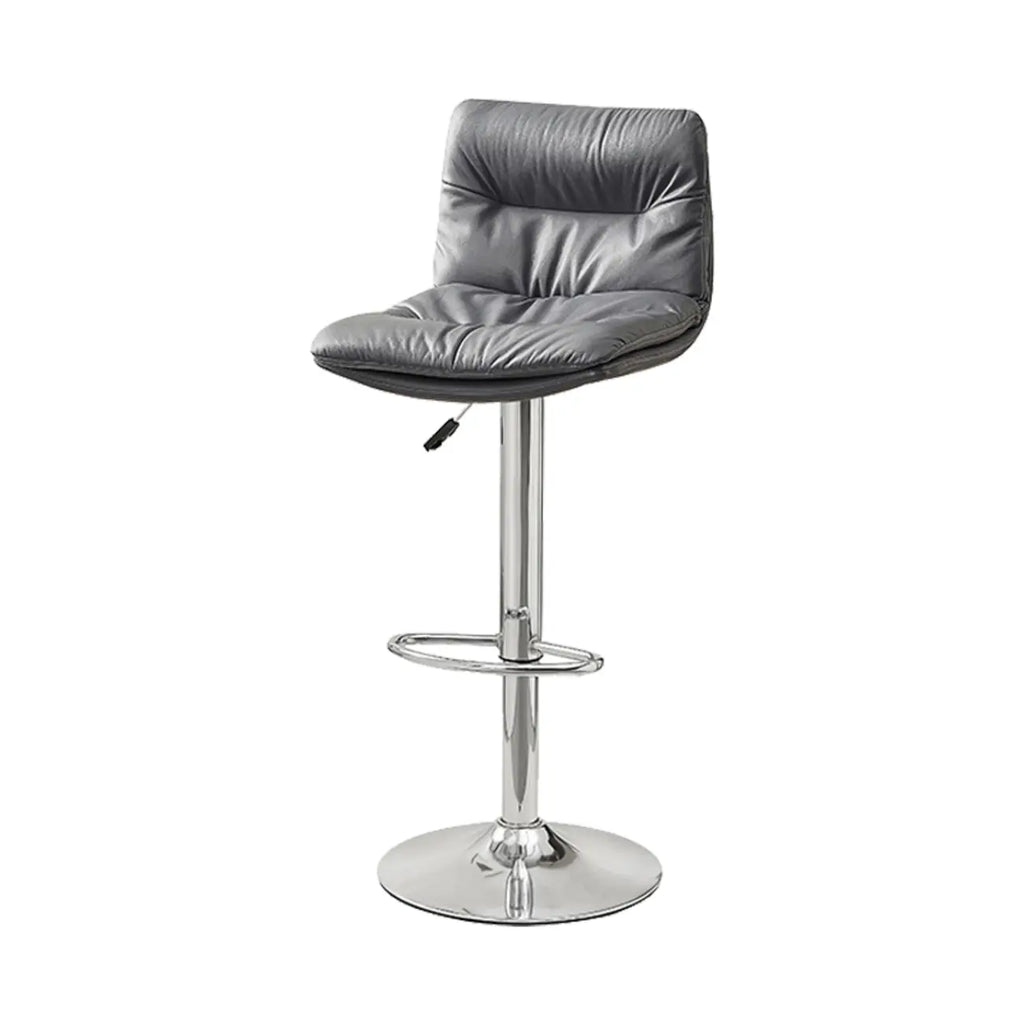 Tabouret de bar pivotant et réglable en cuir moderne