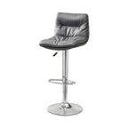 Tabouret de bar pivotant et réglable en cuir moderne