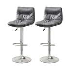 Tabouret de bar pivotant et réglable en cuir moderne