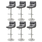 Tabouret de bar pivotant et réglable en cuir moderne