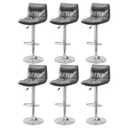 Tabouret de bar pivotant et réglable en cuir moderne