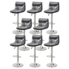 Tabouret de bar pivotant et réglable en cuir moderne