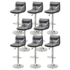 Tabouret de bar pivotant et réglable en cuir moderne