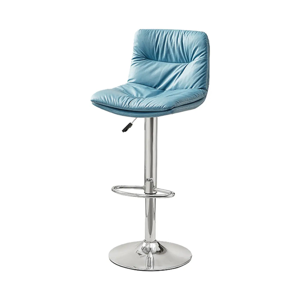 Tabouret de bar pivotant et réglable en cuir moderne