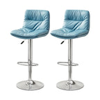 Tabouret de bar pivotant et réglable en cuir moderne