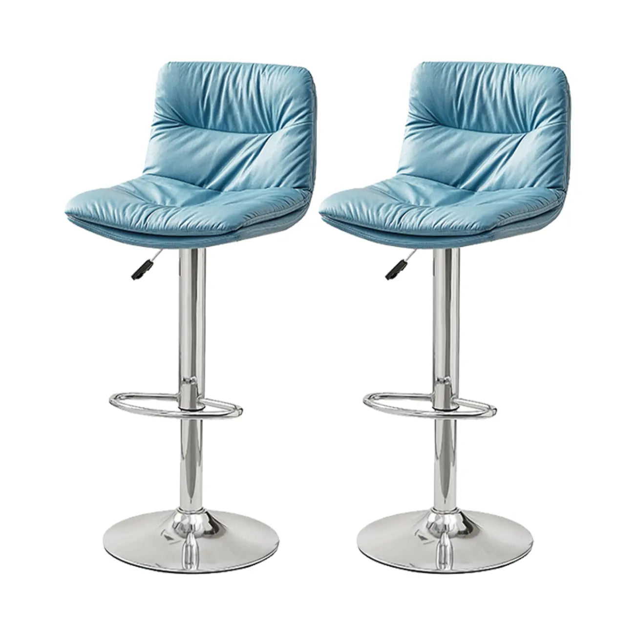 Tabouret de bar pivotant et réglable en cuir moderne