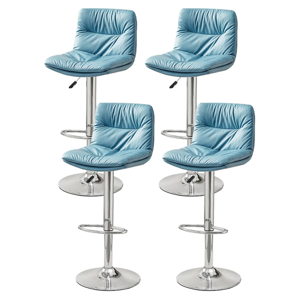Tabouret de bar pivotant et réglable en cuir moderne