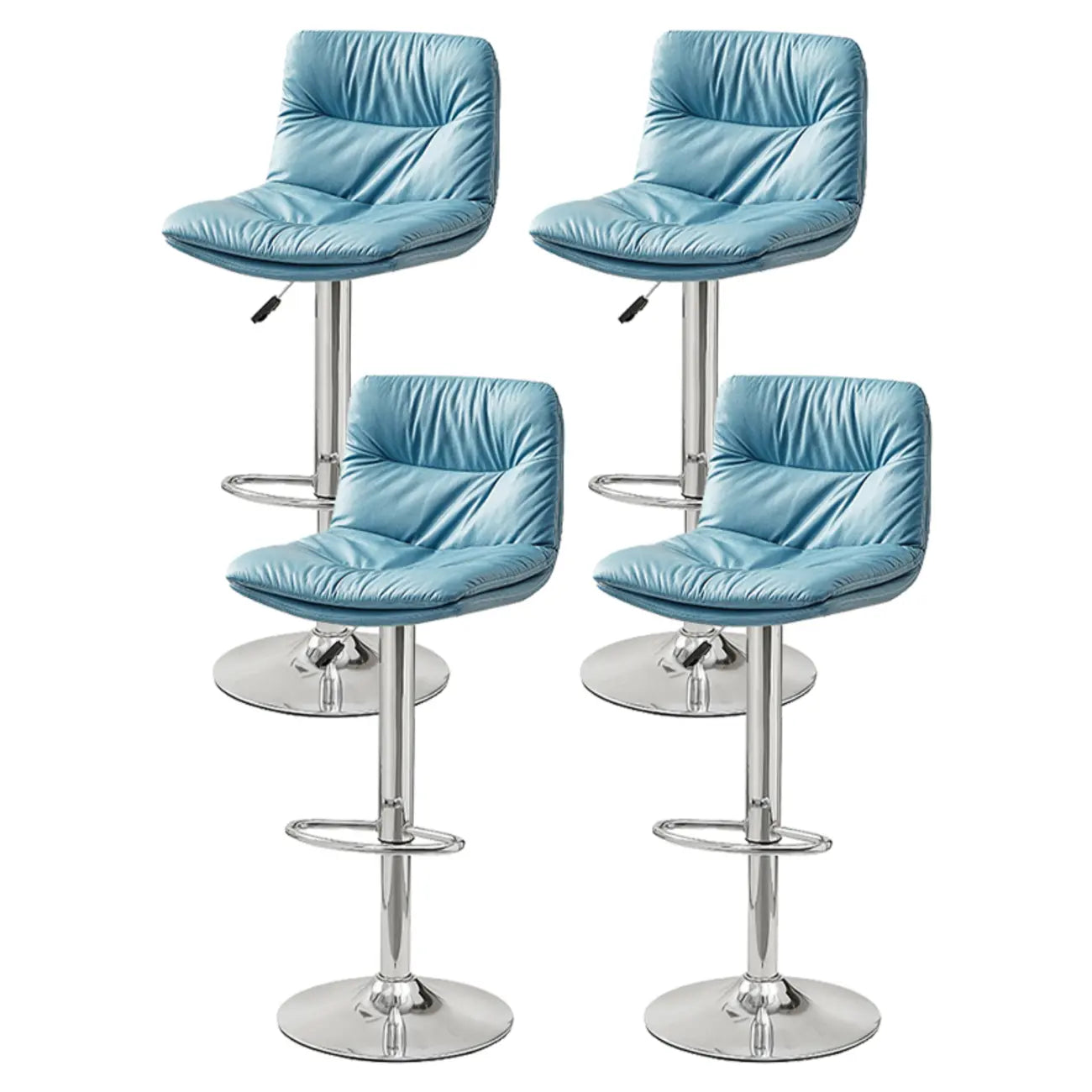 Tabouret de bar pivotant et réglable en cuir moderne